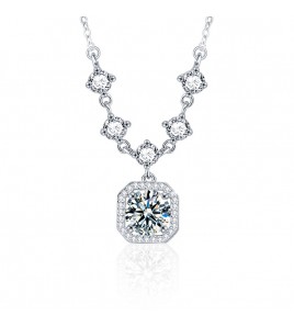 LMZJ103-莫桑鑽925銀項鍊