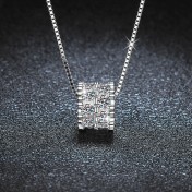 LMZJ107-莫桑鑽925銀項鍊