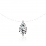 LMZJ108-莫桑鑽1克拉莫桑鑽（水滴5*8mm）項鍊