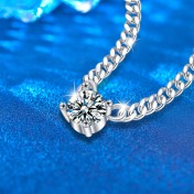 LMZJ109-莫桑鑽925銀項鍊