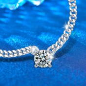 LMZJ109-莫桑鑽925銀項鍊