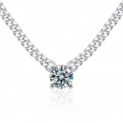 LMZJ109-莫桑鑽925銀項鍊