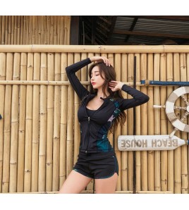 LKZ250161 LYCKA Korean Style Rash Guard Swimwear 