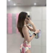 LKZ250162 LYCKA Korean Style One Piece Swimwear 