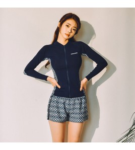 LKZ250165 LYCKA Korean Style Rash Guard Swimwear 