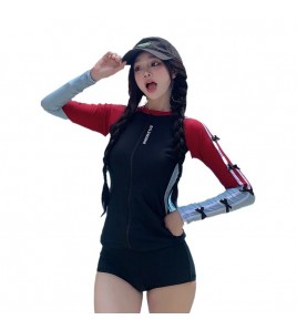 LKZ250171 LYCKA Korean Style Rash Guard Swimwear 