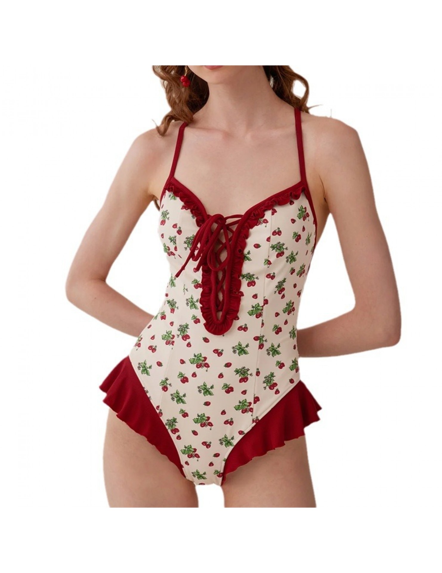 LKZ250183 LYCKA Korean Style One Piece Swimwear 