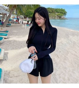 LKZ250204 LYCKA Korean Style Rash Guard Swimwear 