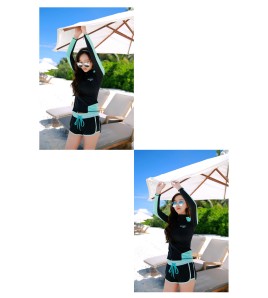LKZ250249 LYCKA Korean Style Rash Guard Swimwear 