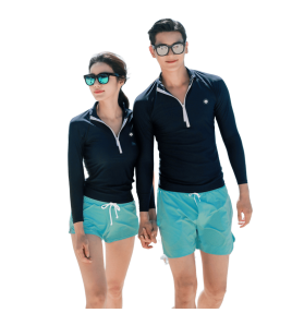 LKZ250272 LYCKA Korean Style Rash Guard Swimwear 