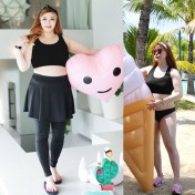 LKZ250282 LYCKA Korean Style Rash Guard Swimwear 