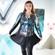 LKZ250282 LYCKA Korean Style Rash Guard Swimwear 