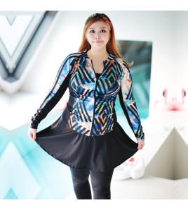 LKZ250282 LYCKA Korean Style Rash Guard Swimwear 