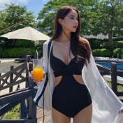 LKZ250286 LYCKA Korean Style One Piece Swimwear 
