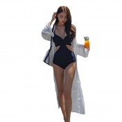 LKZ250286 LYCKA Korean Style One Piece Swimwear 
