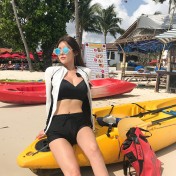 LKZ250287 LYCKA Korean Style Rash Guard Swimwear 