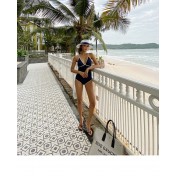 LKZ250295 LYCKA Korean Style One Piece Swimwear 