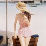 LKZ250305 LYCKA Korean Style One Piece Swimwear 