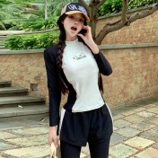 LKZ250307 LYCKA Korean Style Rash Guard Swimwear 