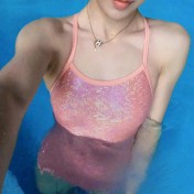 LKZ250311 LYCKA Korean Style One Piece Swimwear 