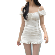 LKZ250322 LYCKA Korean Style One Piece Swimwear 