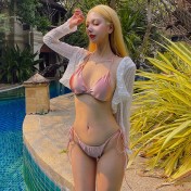 LKZ250323 LYCKA Korean Style Bikini Swimwear 