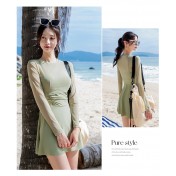 LKZ250332 LYCKA Korean Style One Piece Swimwear 