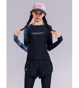 LKZ250333 LYCKA Korean Style Rash Guard Swimwear 