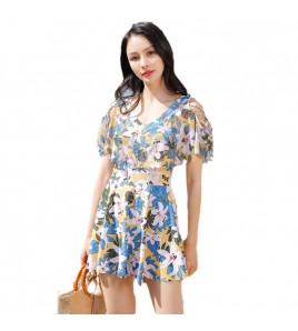 LKZ250340 LYCKA Korean Style One Piece Swimwear 