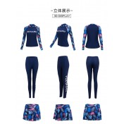 LKZ250345 LYCKA Korean Style Rash Guard Swimwear 