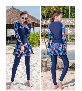 LKZ250345 LYCKA Korean Style Rash Guard Swimwear 