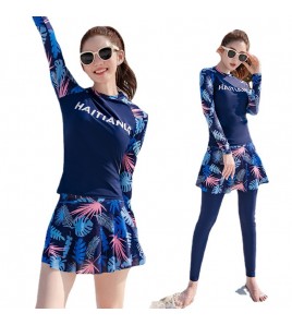 LKZ250345 LYCKA Korean Style Rash Guard Swimwear 