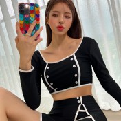 LKZ250346 LYCKA Korean Style One Piece Swimwear 