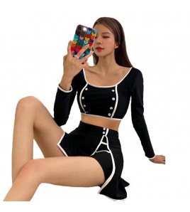 LKZ250346 LYCKA Korean Style One Piece Swimwear 