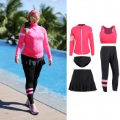 LKZ250347 LYCKA Korean Style Rash Guard Swimwear 