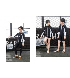 LKZ250349 LYCKA Korean Style Rash Guard Swimwear 