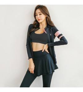 LKZ250351 LYCKA Korean Style Rash Guard Swimwear 