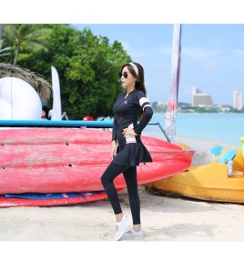 LKZ250351 LYCKA Korean Style Rash Guard Swimwear 