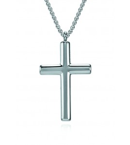 JSC3126 316L鈦鋼簡約十字架項鏈