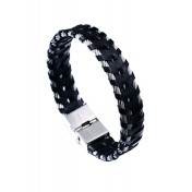 JSC594-18cm真皮編織手鏈