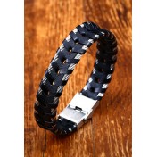 JSC594-18cm真皮編織手鏈