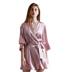 LCB8056-女士一件式居家休閒睡袍-粉紅色