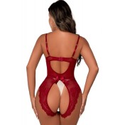 LDB5091女士性感吊帶睡衣紅色