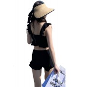 LNM5028 韓國女士比基尼泳裝黑色