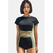 c- 女士夏天分體泳衣 (黑色)