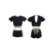 c- 女士夏天分體泳衣 (黑色)