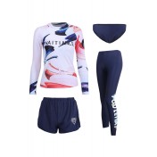 LNN6054- 女士防曬泳衣潛水套裝 (白色)