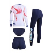 LNN6054- 女士防曬泳衣潛水套裝 (白色)