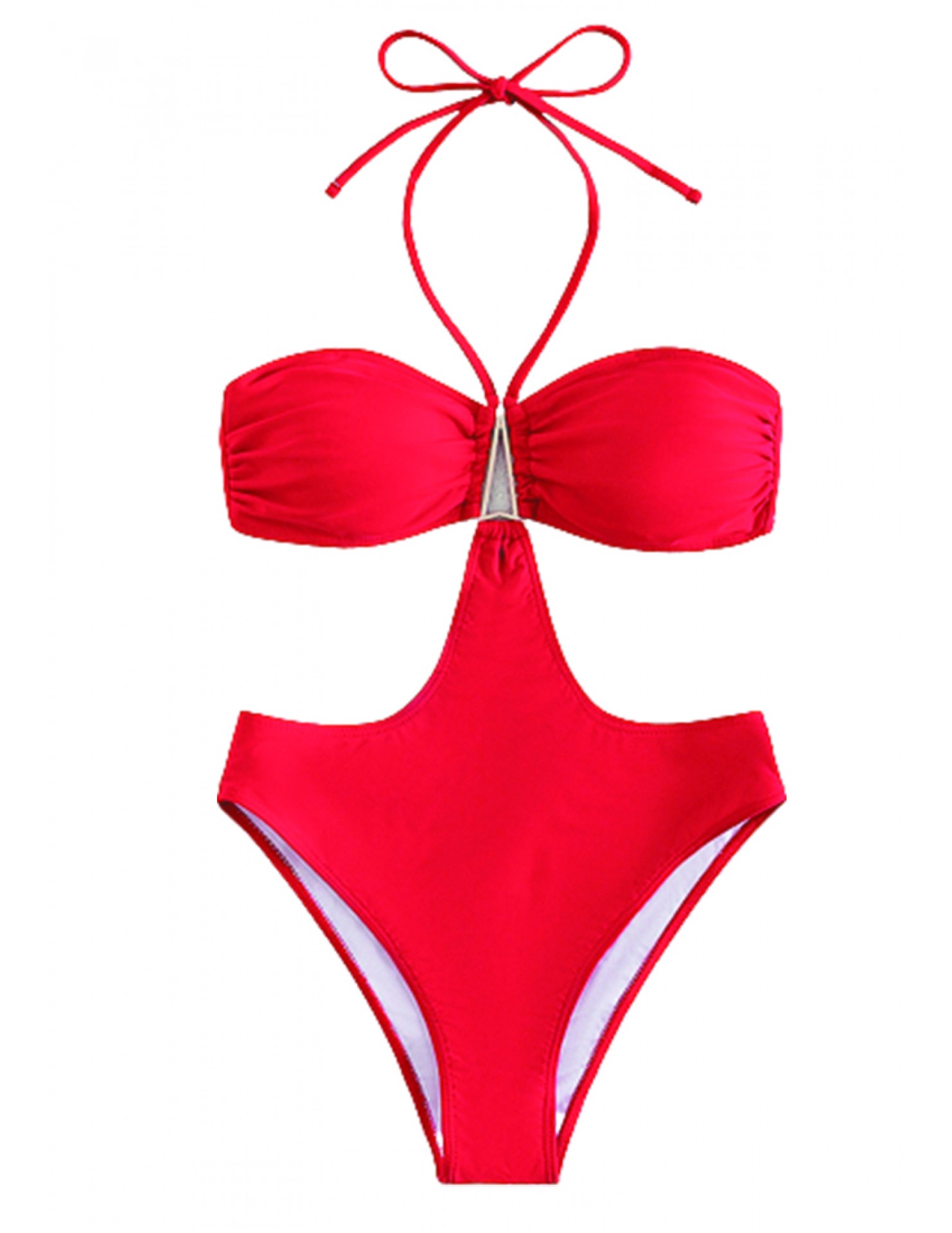 LYM3050歐洲時尚女士連體泳衣紅色