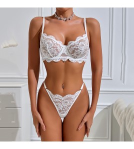 LSFA110GBX1004 蕾絲吊帶鋼圈聚攏性感情趣內衣兩件套女士塑身分體套裝